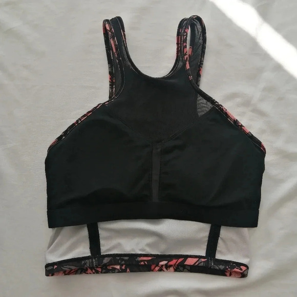 Lululemon Get It Om Longline Sports Bra Mini Paint Storm Red Black 4 - Picture 11 of 14